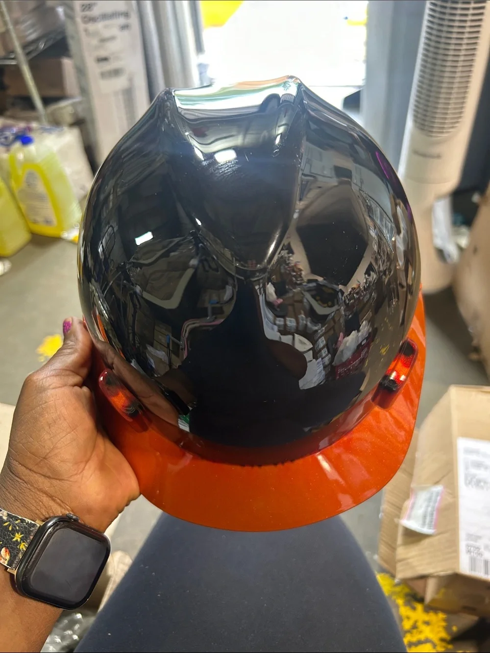 New MSA 454-10092015 CAP V-GD BLK FLAMES THERMOFORMED RTCHT